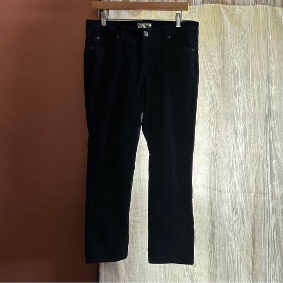 Kut from the Kloth Catherine Boyfriend Corduroy Pants Navy Blue NWT Size 8P - Picture 2 of 7